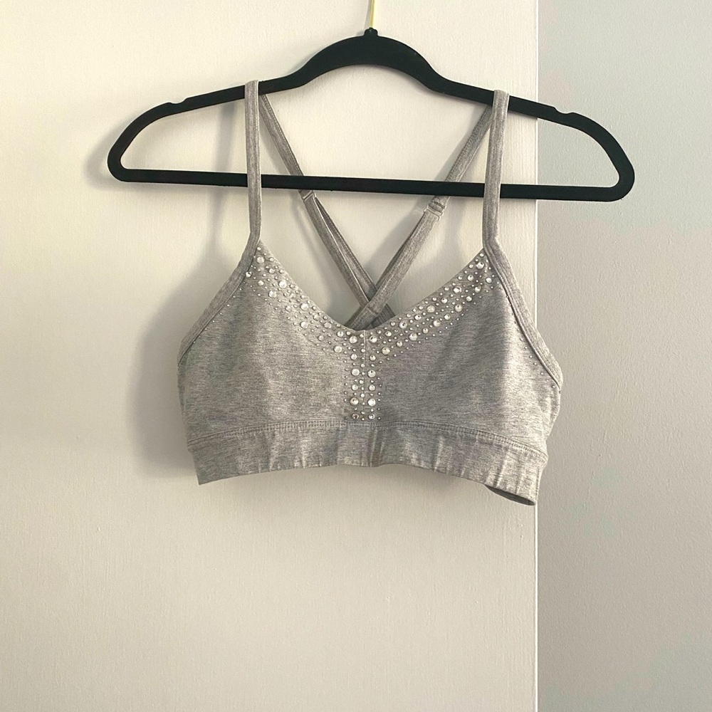 Custom rhinestone pro cheer audition sports bra top - M